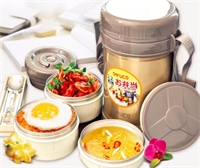 不銹鋼真空保溫飯盒（304+PP雙內(nèi)容器）