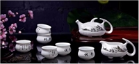 傳香（羊脂玉瓷水墨茶具八件套）