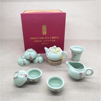10頭汝窯茶具套裝