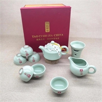 10頭汝窯茶具套裝