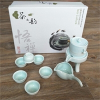 青瓷石磨自動茶具