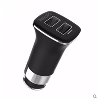 飛利浦DLP2011 車載充電器 雙USB2A智能快充點煙器車充一拖二