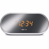 飛利浦（PHILIPS）AJ1000 時鐘收音機 雙鬧鐘LED顯示屏 白色