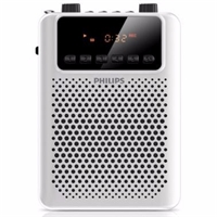飛利浦（PHILIPS）SBM150 WHI 廣場(chǎng)級(jí)音效小音響 擴(kuò)音器 插卡音箱 REC錄音 FM收音功能 教學(xué)專用 白色