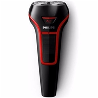 飛利浦（PHILIPS）電動剃須刀充電式男士刮胡刀胡須刀剃胡刀雙刀頭水洗干濕兩用S110/02-新款銀離子