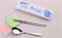 卡通塑料盒（尖尾平底勺）兩件套 LMD-KT-013