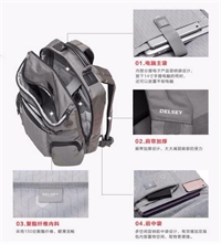 法國大使DELSEY 多功能電腦包  703703600
