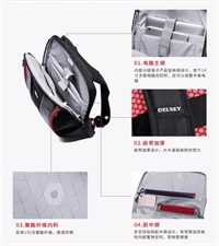 法國大使DELSEY 多功能電腦包  703701600