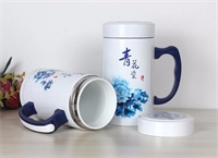 青花骨瓷保溫杯 CL-6634