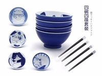 稻草貓屋-四碗四筷套組 NT-GKOS-HMTU