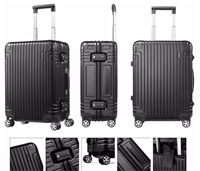 DB3*09001 新秀麗經典鋁箱登機行李箱  20寸-黑色