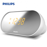 飛利浦（PHILIPS）AJ2000 時鐘收音機 雙鬧鐘LED顯示屏 白色