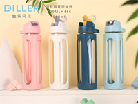 簡歐吸管塑玻杯