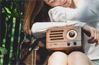 貓王收音機·烏托邦 FM收音機/藍牙音箱 MW-6胡桃木