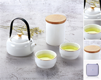全瓷（煙雨）旅行茶具套裝 LC-SJL08