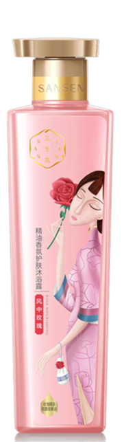百雀羚三生花精油香氛護(hù)膚沐浴露（風(fēng)中玫瑰）500ML