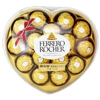 費列羅榛果威化巧克力制品15粒心型紅色蝴蝶結裝