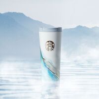 星巴克丹青墨染款翻蓋保溫杯