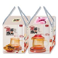 鴻運當頭創意蘑菇杯+杯蓋（小食盤）+恒溫墊三件套