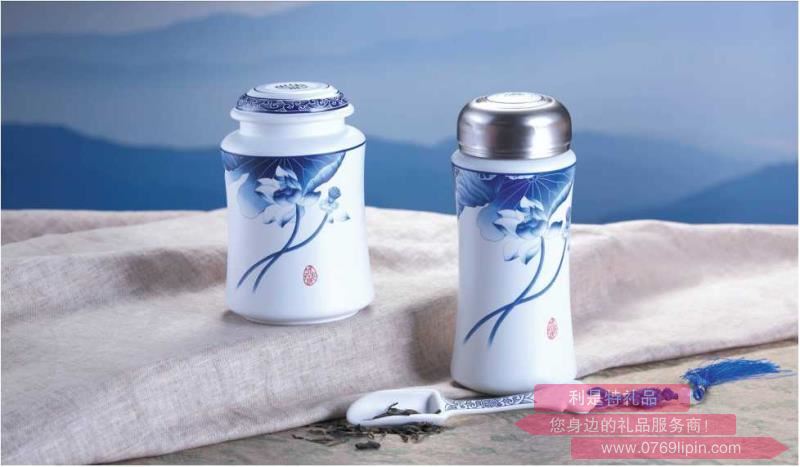 青花啞光保溫杯茶葉罐三件套YHY-YH002A.jpg