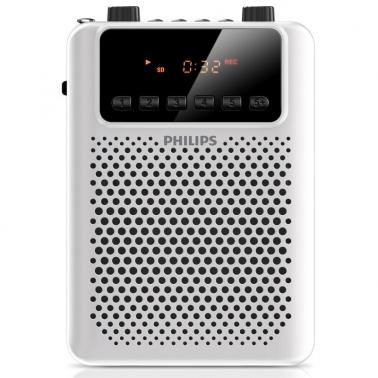 飛利浦（PHILIPS）SBM150 WHI 廣場(chǎng)級(jí)音效小音響 擴(kuò)音器 插卡音箱 REC錄音 FM收音功能 教學(xué)專用 白色.jpg