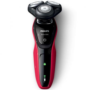 飛利浦（PHILIPS）電動剃須刀充電式男士刮胡刀胡須刀剃胡刀三刀頭水洗干濕兩用 亮水紅S5095.jpg