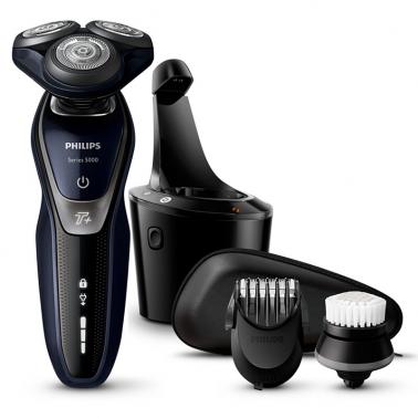 飛利浦（PHILIPS）電動剃須刀充電式男士刮胡刀胡須刀剃胡刀三刀頭水洗干濕兩用 黑色金屬鉻S5570.jpg