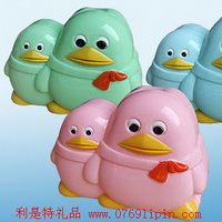 雙企鵝皂盒