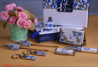 青花瓷組合套裝（青花瓷筆+青花瓷名片盒+青花瓷書簽+青花瓷鑰匙扣）
