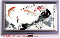 鯉魚戲荷名片盒