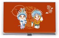 紅色招財童子名片盒
