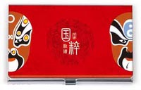 紅色雙臉譜名片盒