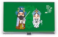 綠色招財童子名片盒