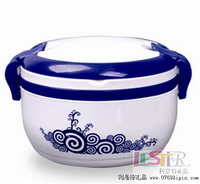 圓形手提單層飯盒